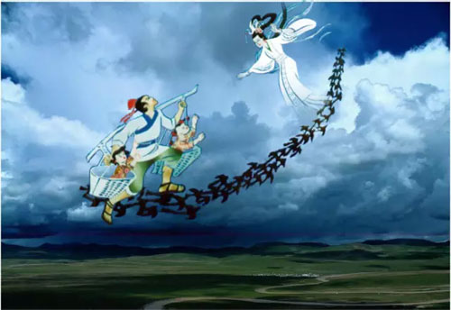 牛郎织女鹊桥相会_牛郎与织女是被什么桥_七夕牛郎与织女