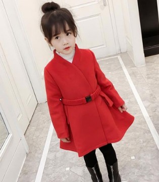 冬季,呢子外套,展现,小女孩,淑女,优雅,气质