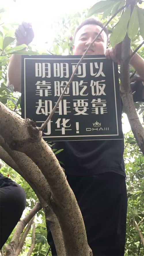 DHAiii又到杨梅鲜红时 浙江孖持服饰户外采摘行