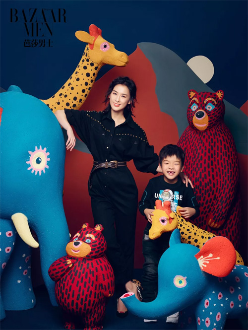 ABC KIDS黄圣依母子拍摄大片《芭莎男士》