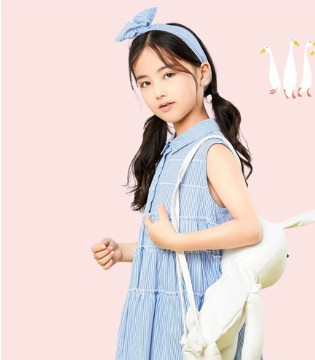 happykids,海贝童装,红色连衣裙,夏日新款