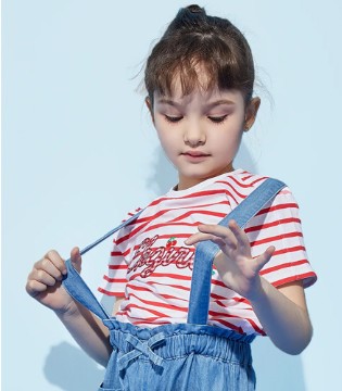 ELANDKIDS,清新鲜嫩T恤,荷叶连衣裙