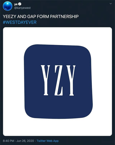 Gap,Yeezy,侃爷,品牌