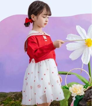 红蜻蜓KIDS,秋季新品,灵动感穿搭,甜美裙子