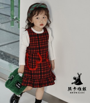 熊卡唯妮,裙子系列,马甲单品,碎花长裙