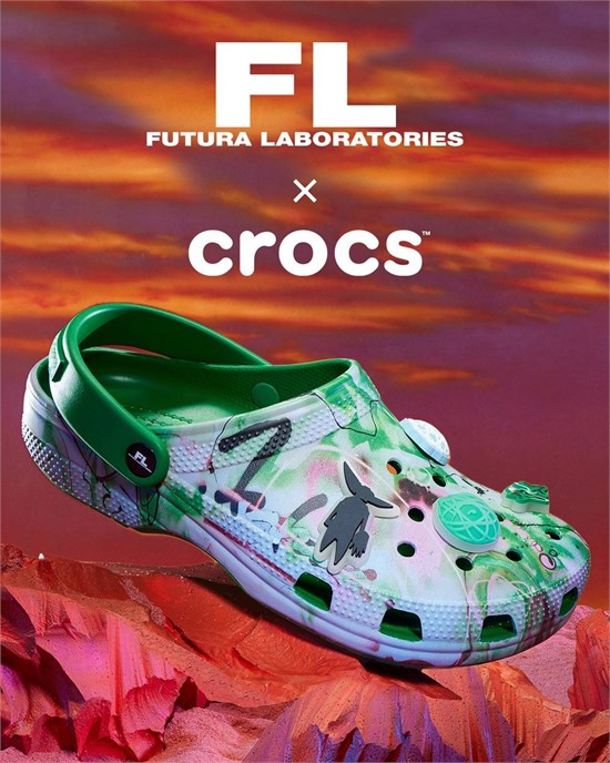 Futura Laboratories携手Crocs推出联名洞洞鞋