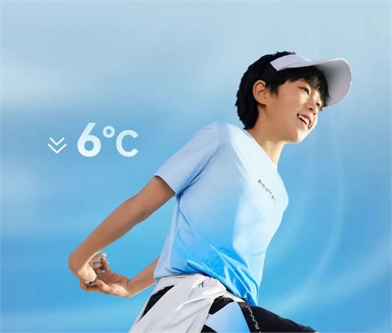 五一假期 穿安踏儿童空调T 清凉自在
