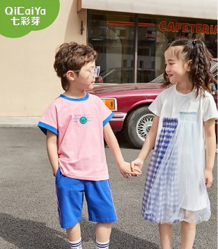 七彩芽夏季新品 T恤时尚休闲 活力百搭
