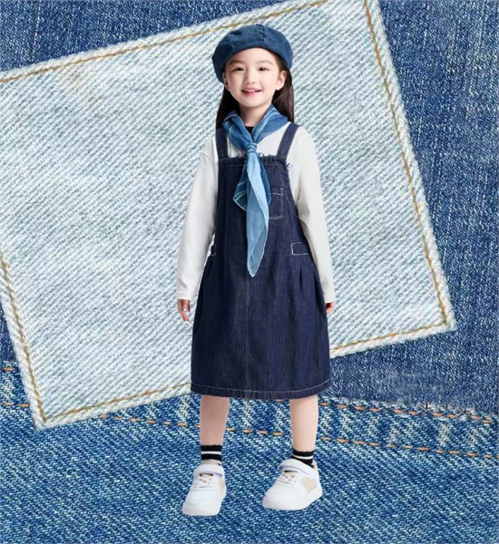 以纯童装2025秋季新品 牛仔服饰简约复古