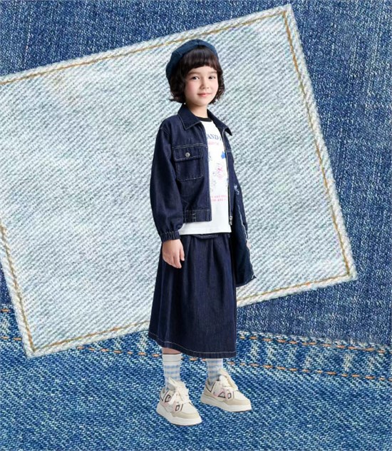 以纯童装2025秋季新品 牛仔服饰简约复古