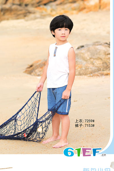 布岛小伊童装品牌2017年夏季韩版无袖T恤