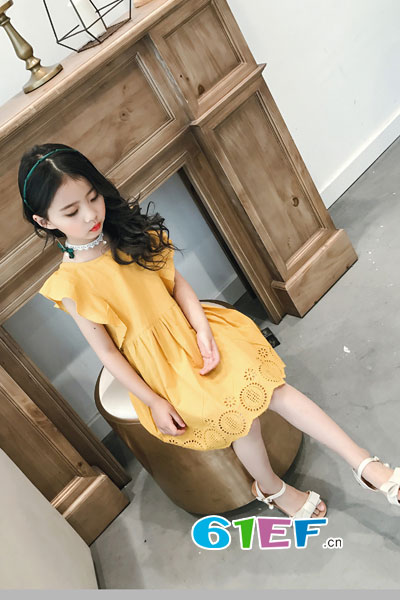童衣汇童装品牌2017年夏季韩版纯棉连衣裙