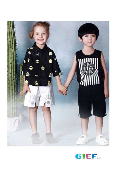 红孩儿童装品牌2017年夏季韩版纯棉T恤