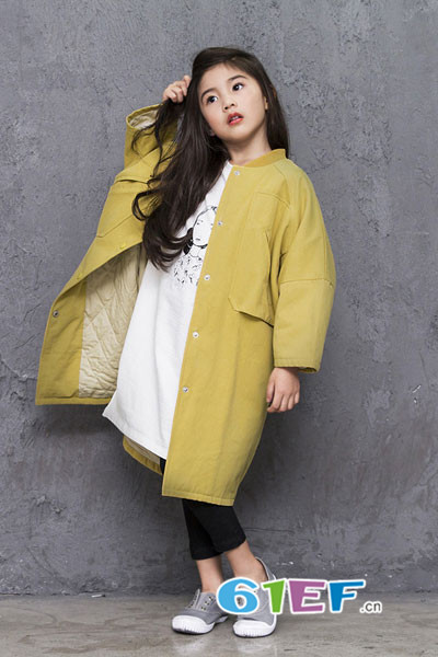 诺麦然NUOMAIRAN童装品牌2017年秋季韩版中长款棉衣