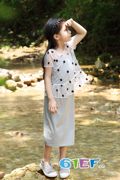 诺麦然NUOMAIRAN童装品牌2017年秋季韩版两件套连衣裙