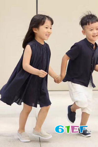 BETOBE童装品牌2017年夏季棉麻无袖连衣裙