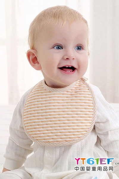 可思贝婴儿系带围嘴口水巾360度旋转新生儿宝宝儿童吃饭纯棉围兜