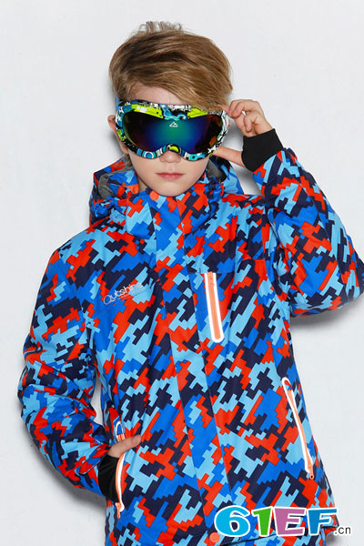 奥特山户外儿童滑雪服冲锋衣男童女童款冬季青少年登山服滑雪服