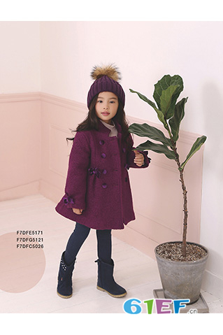 安可猴童装品牌2017年秋冬韩式时尚呢子女外套