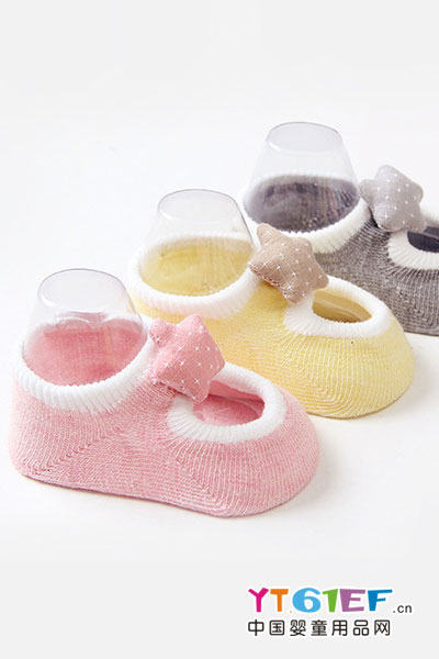 春款童袜 创意款星星公仔袜 无缝一体婴儿袜全棉防滑点胶宝宝袜