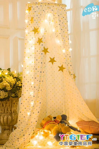草地人儿童吊顶帐篷ins爆款梦幻公主房印第安玩具房拍摄道具宝宝床罩