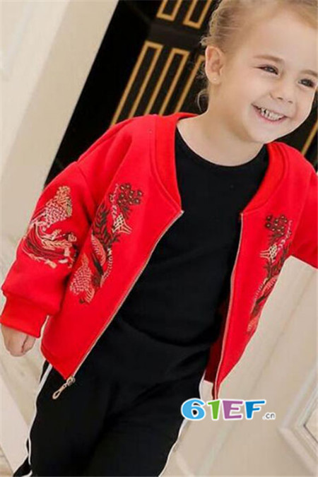 童装品牌中国风刺绣外套
