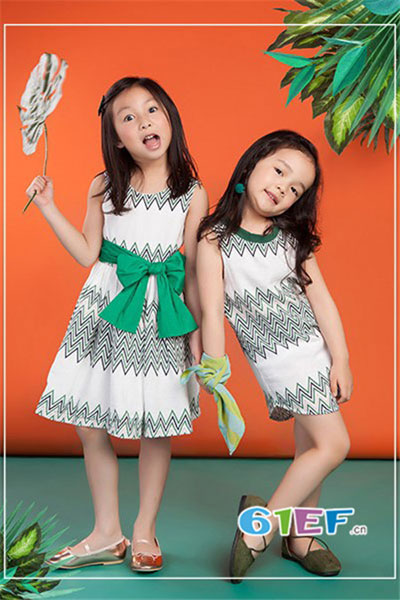 麦雅-MAYA童装品牌2017年春夏条纹无袖连衣裙