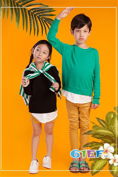 麦雅-MAYA童装品牌2017年春夏纯棉假两件卫衣