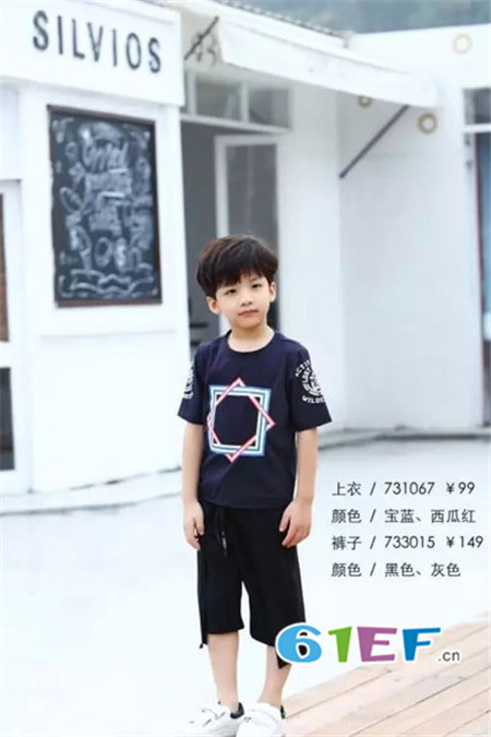 安歌迪，贝安儿童装品牌2017年春夏纯棉印花T恤