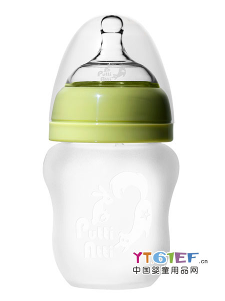 福帝爱迪婴童用品带奶盖吸管奶瓶160ml绿色 