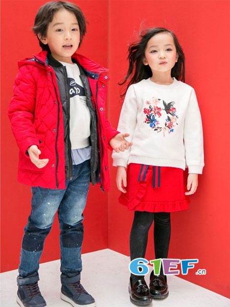 五月童品 mayosimple童装品牌2017年秋冬复古中式开叉立保暖女卫衣