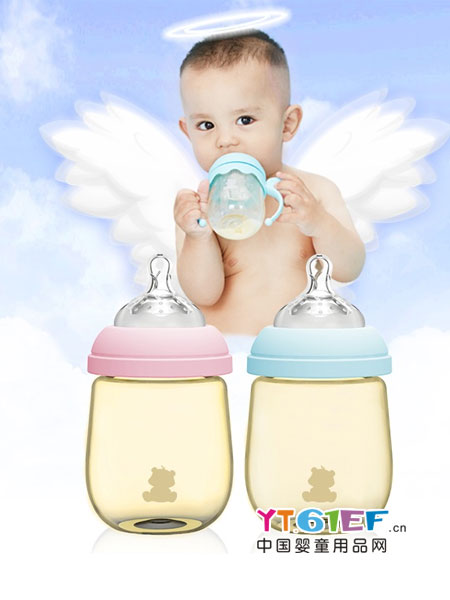 小白熊婴童用品新生儿宽口径奶瓶婴儿防胀气喝水奶瓶防摔