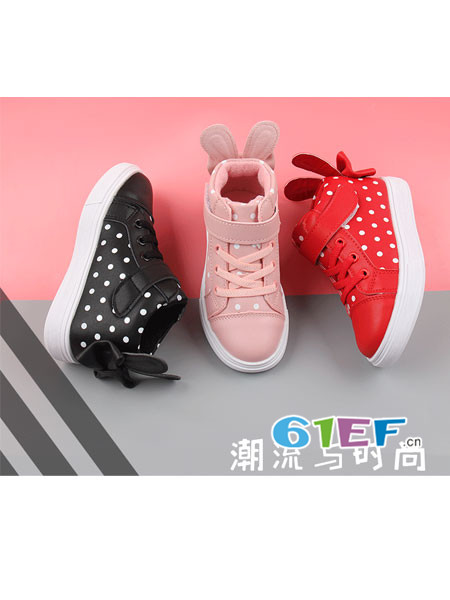 莎妮熊童鞋品牌2017秋冬儿童运动鞋加绒卡通鞋子