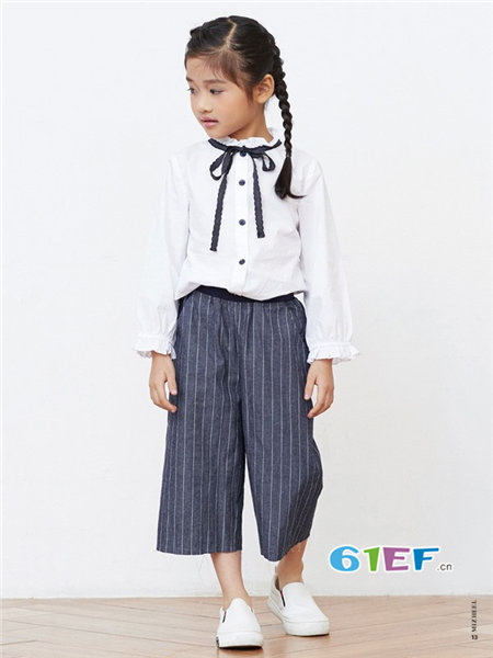 米芝儿童装品牌2018春夏韩式甜美长袖百搭女衬衣