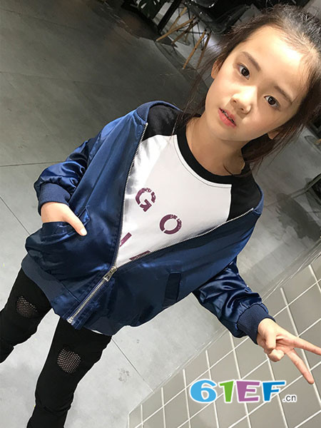 童咖童啡童装品牌2018春夏韩版中大童儿童夹克洋气