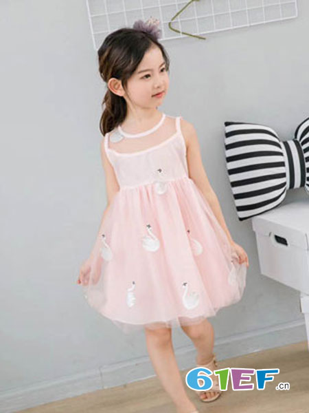童装品牌2018春夏新款童装女孩韩版夏季儿童礼服洋气裙子