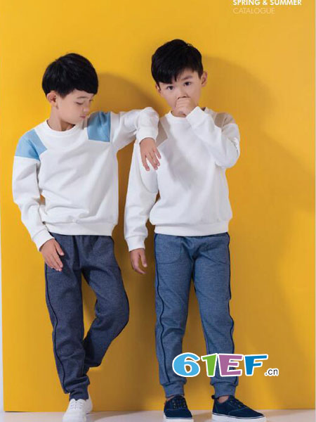 伊佳林IKALI童装品牌2018春夏韩版运动休闲服装两件套卫衣潮