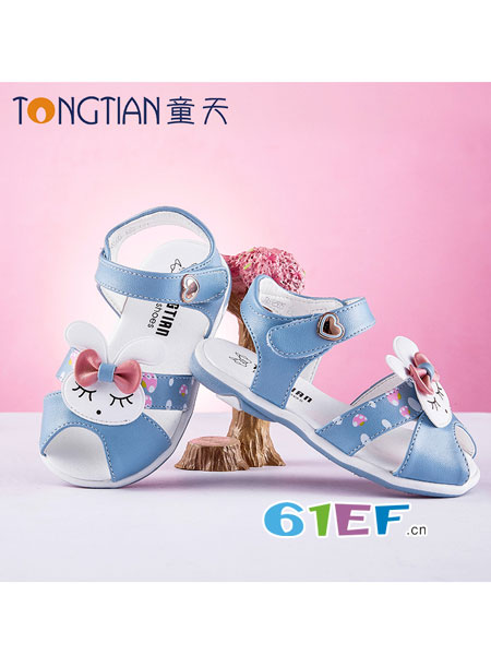 tongtian童天童鞋品牌2018春夏婴儿学步鞋软底防滑2017夏季鱼嘴鞋
