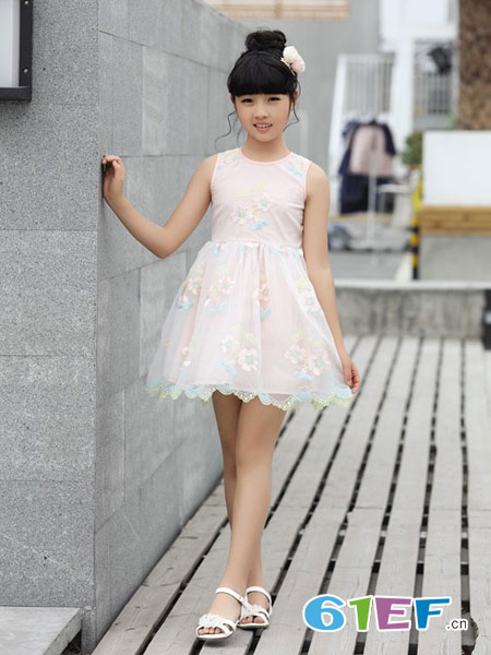 贝蕾尔童装品牌2018春夏儿童夏装女连衣裙韩版小女孩公主裙洋气背心裙子