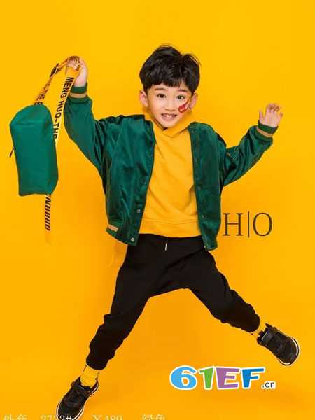 H|O逅童装品牌2018秋冬韩版潮儿童装洋气夹克