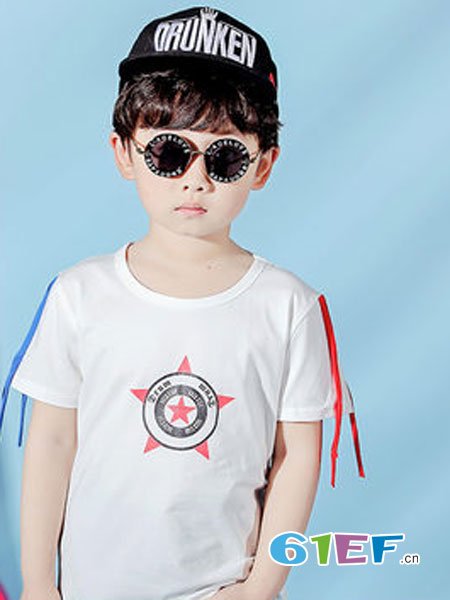 红黄蓝童装品牌男童短袖2018新款韩版潮夏装宝宝t恤儿童短袖宽松半袖