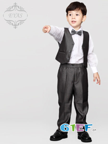 eyas童装品牌2018春夏花童礼服男童西装外套儿童礼服男