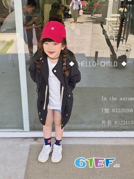 hello child哈罗俏的童装品牌2018秋冬公主时尚中长款加厚羽绒服