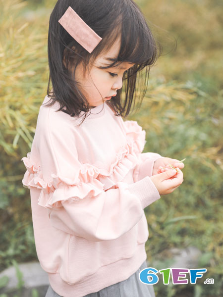 林芊美眉童装品牌2018秋冬新款女童婴幼儿长袖套头卫衣