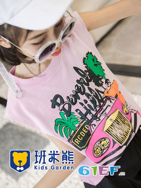 班米熊童装品牌2018春夏无袖T恤