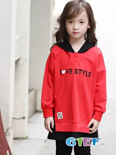 KUYEEBEAR 酷咿熊童装童装品牌2018秋冬新款韩版中大童洋气连帽儿童上衣
