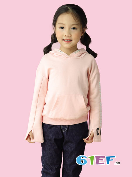 吉象贝儿童装品牌2018秋冬纯色带口袋加厚舒适针织衫