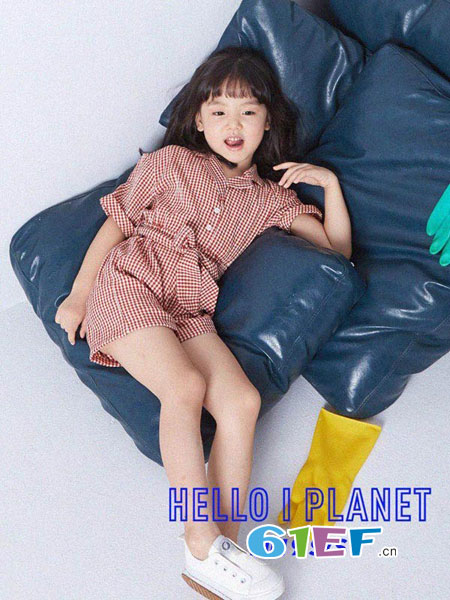 HelloIplanet童装品牌女童格子裙韩版儿童休闲裙