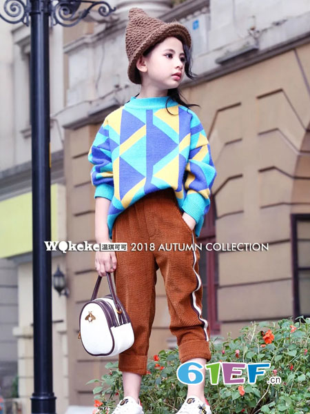温琪可可童装品牌2018秋冬儿童加厚打底衫童装针织衫韩版