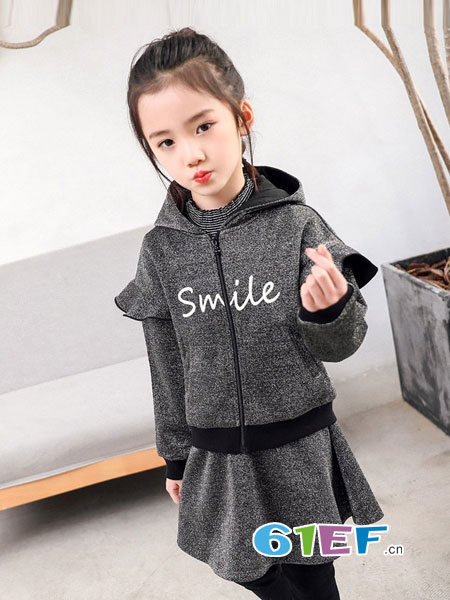 童装品牌2018秋冬新款韩版时髦中大童运动两件套